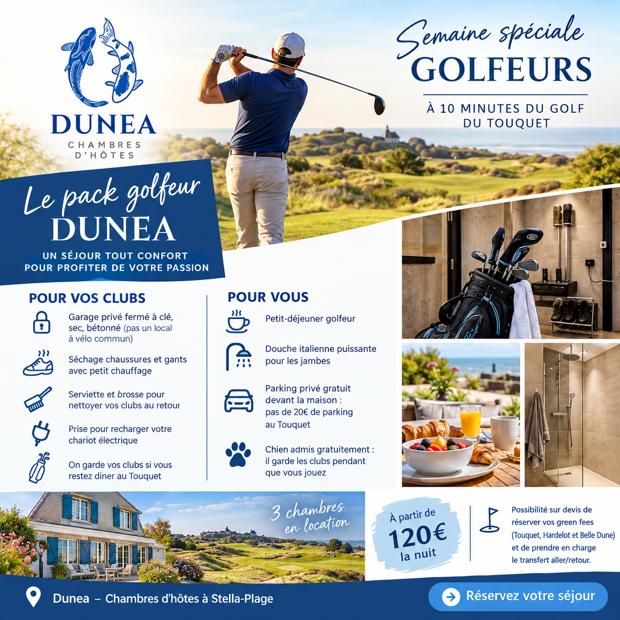 Séjour golf sur la Côte d’Opale avec Dunea